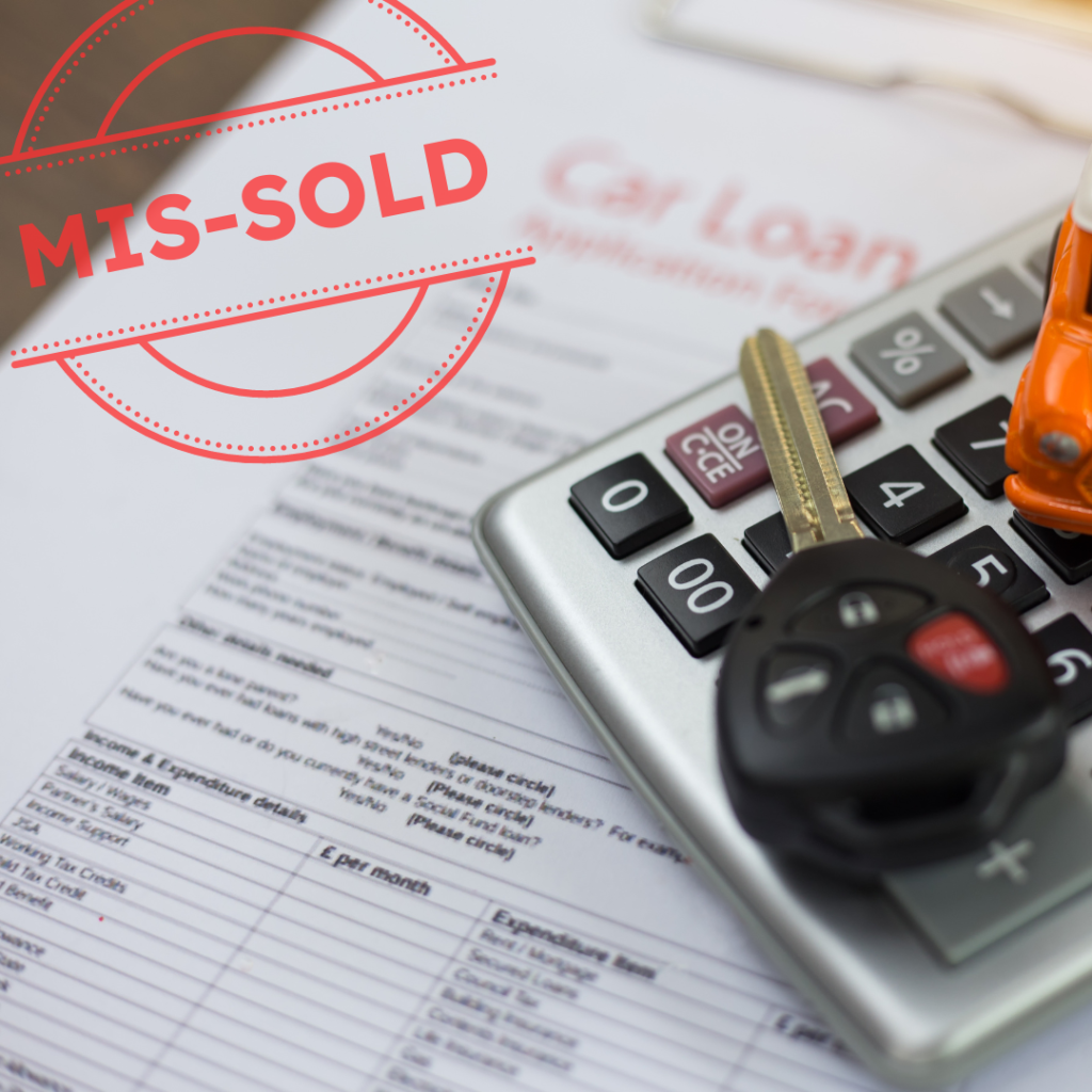 Illustration depicting signs of mis-sold car finance, including undisclosed commissions and pressure to accept.